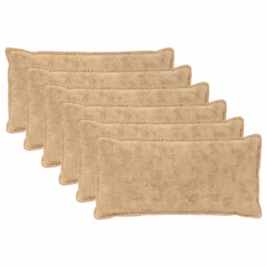 Federa 6 pz HOUTEN Crema 40 x 70 cm Pelliccia di Coniglio Finta 917999