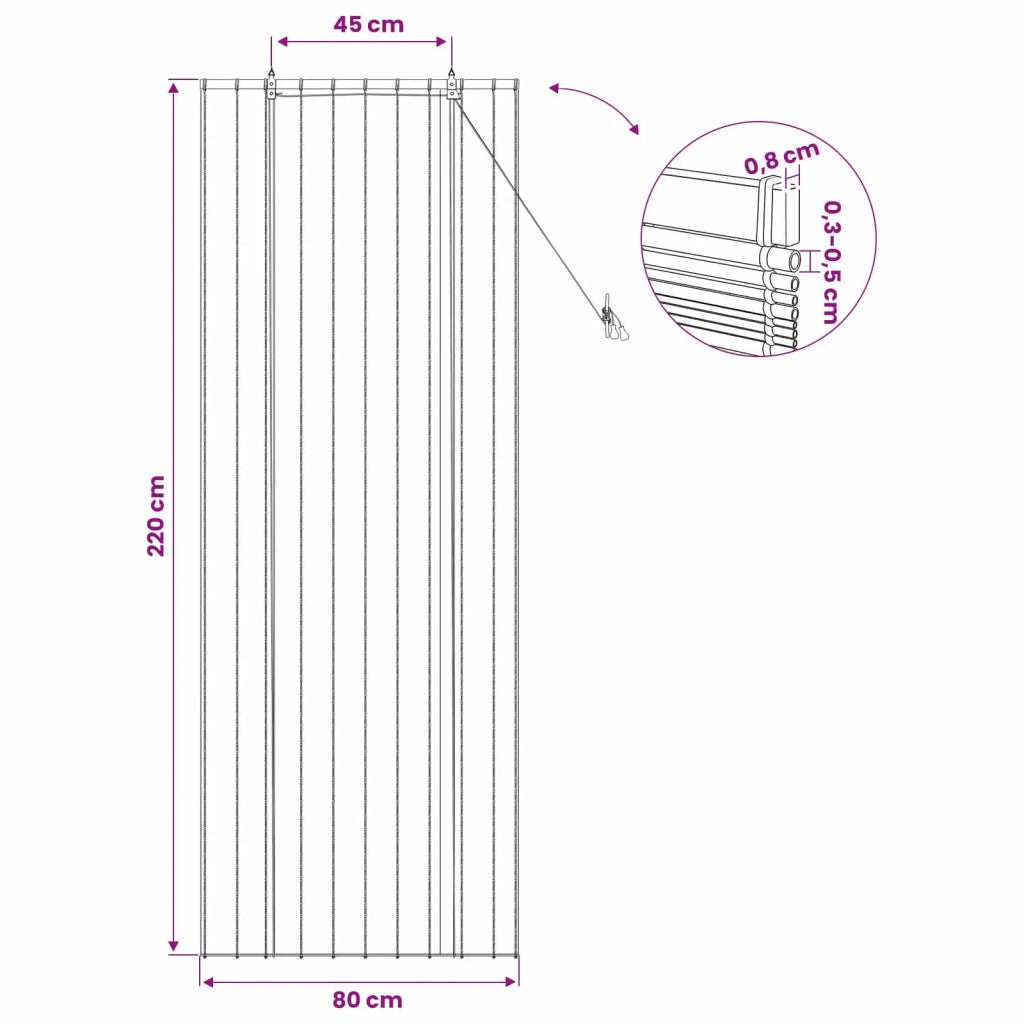 Tenda a rullo Marrone 80 x 220 cm Giunco 42034659