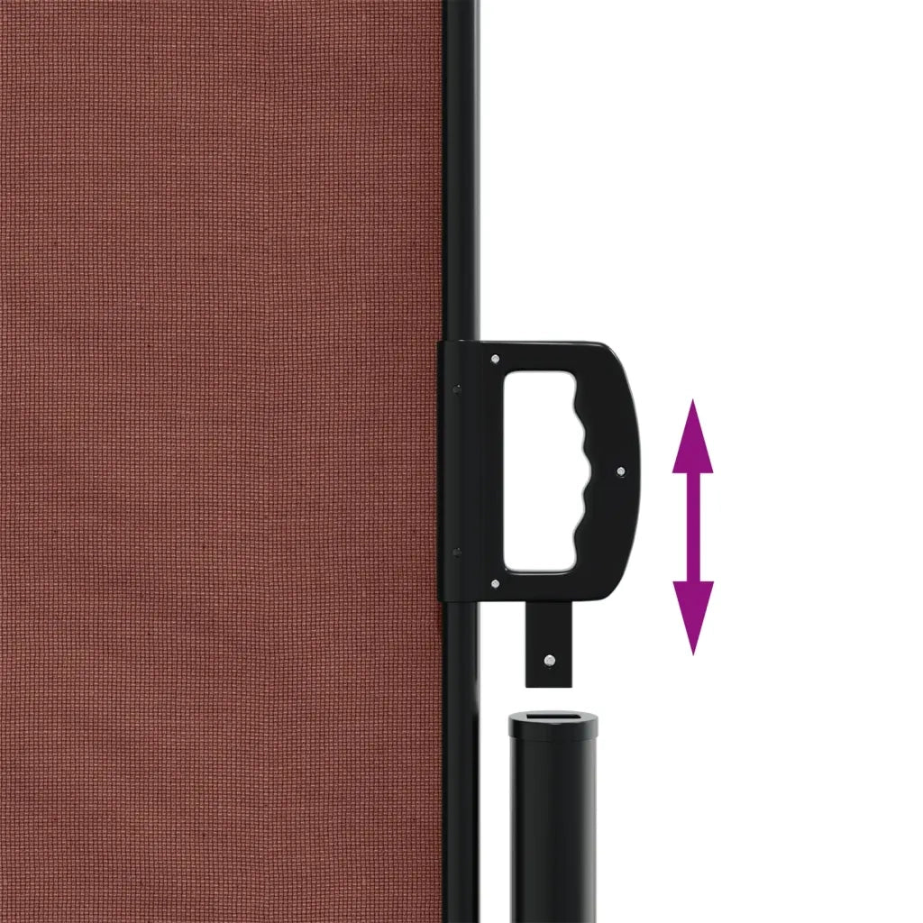 Tenda da Sole Laterale Retrattile Marrone 140x1000 cm 4004719