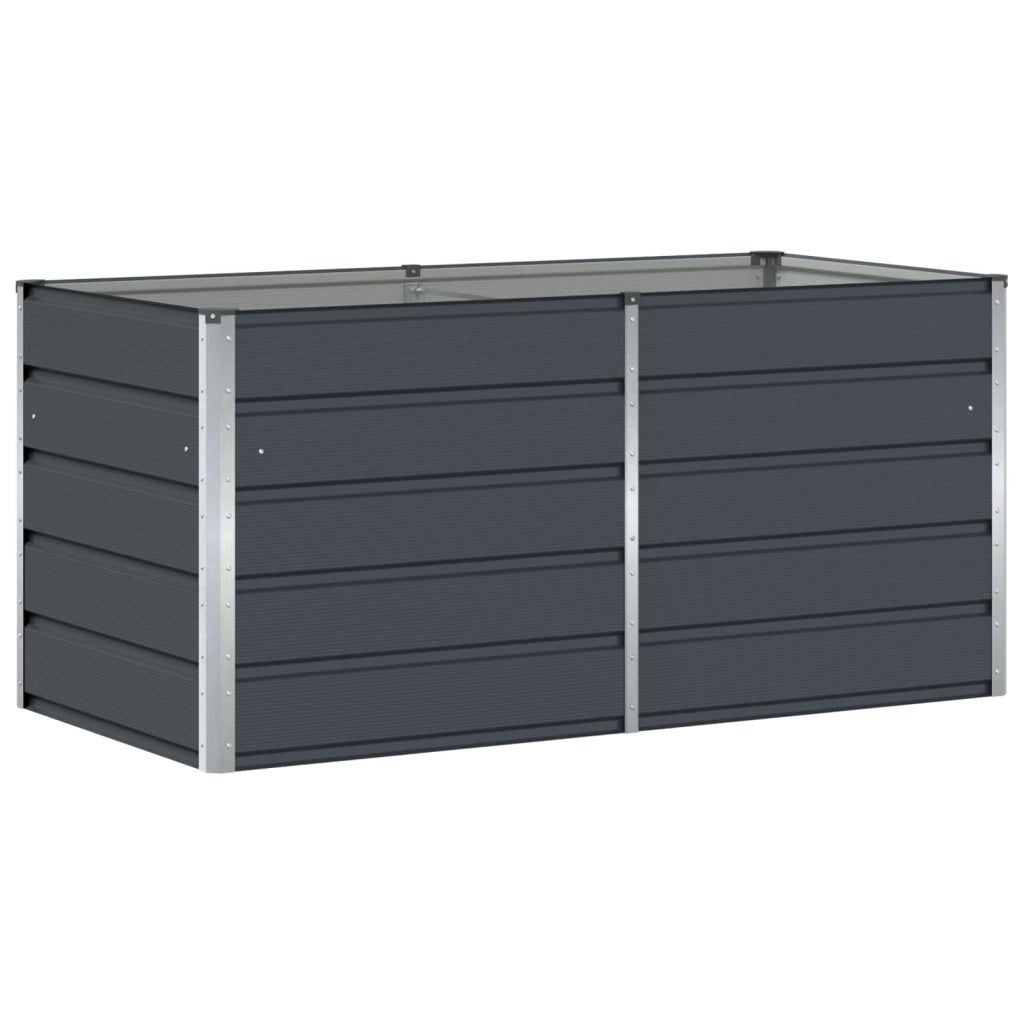 Fioriera moderna dal design industriale 160 x 80 x 75 cm per uso interno/esterno in acciaio antracite 02_0059226