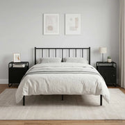 Armadio da Notte 2 pz Rovere Nero Legno ingegnerizzato 8007612