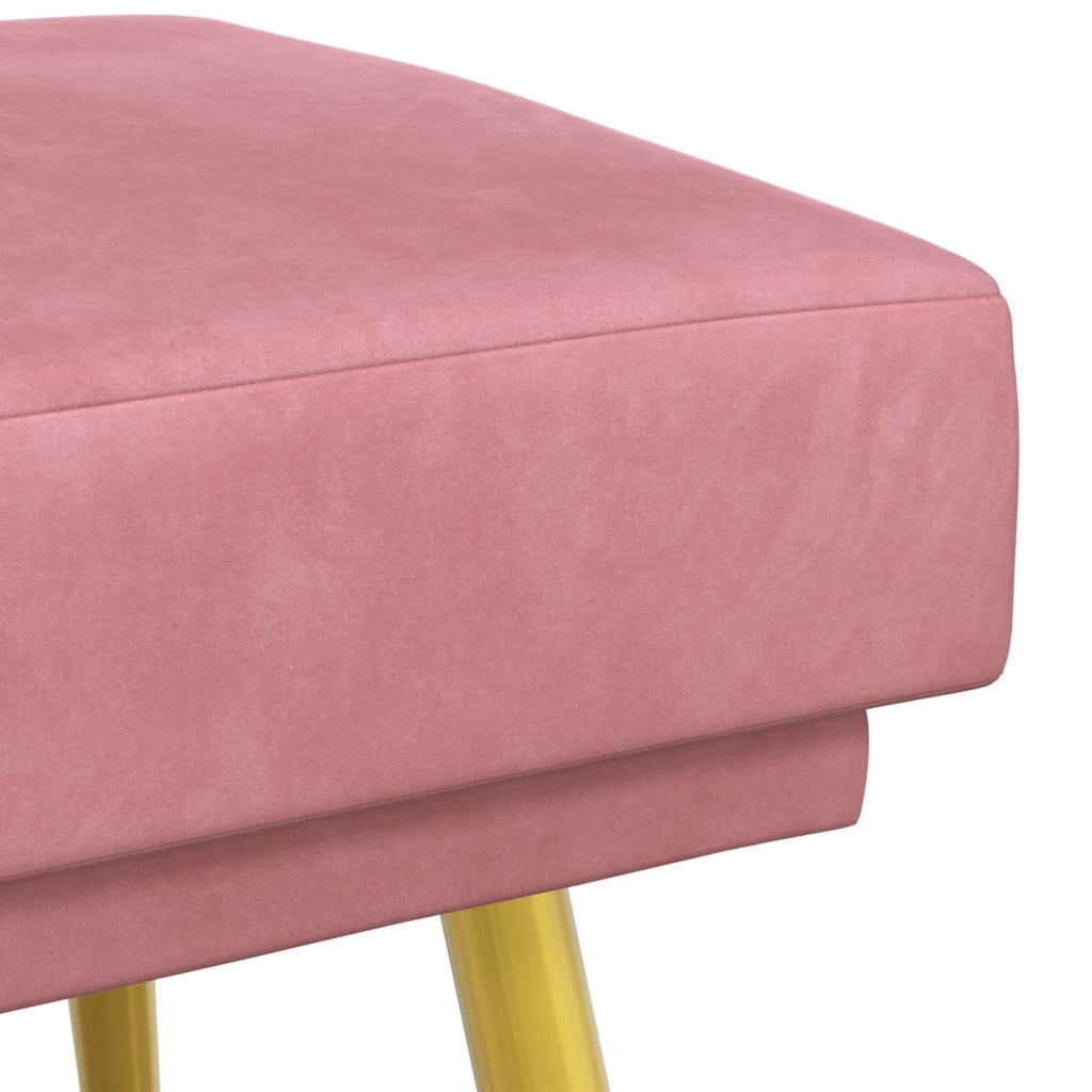 Panchina a doppio strato Rosa 120 x 45 x 46 cm Velluto 42038589