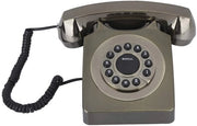 Telefono Retro - Telefono Vintage Europeo - Telefono Multifunzione - Grande Pulsante Visibile - Funzione Memoria Numeri - Finestra in Bronzo Antico - Materiale ABS