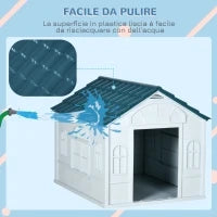 Cuccia per Cani di Taglia Media e Grande max 30kg in PP Impermeabile, 84.2x98.2x82 cm, Blu
