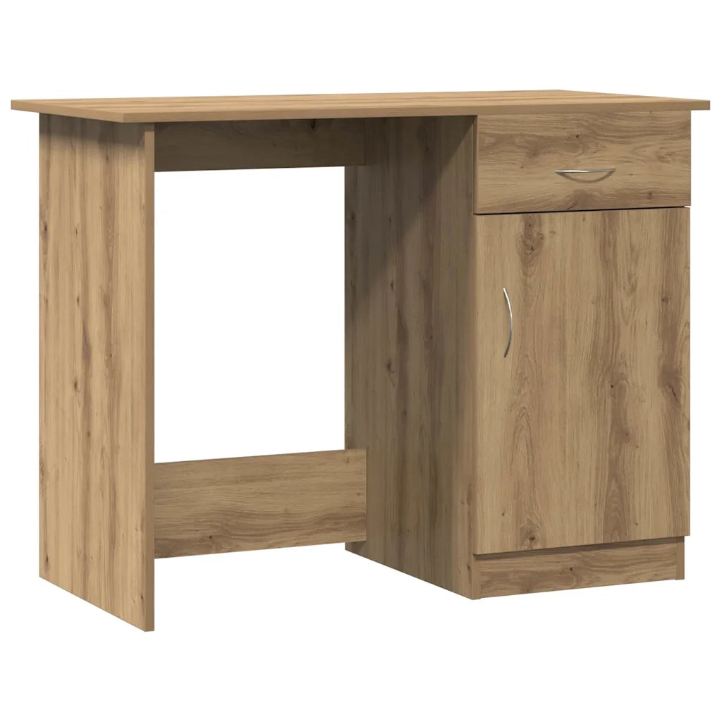 Scrivania Rovere Artigianale 100x50x76 cm in Legno Multistrato