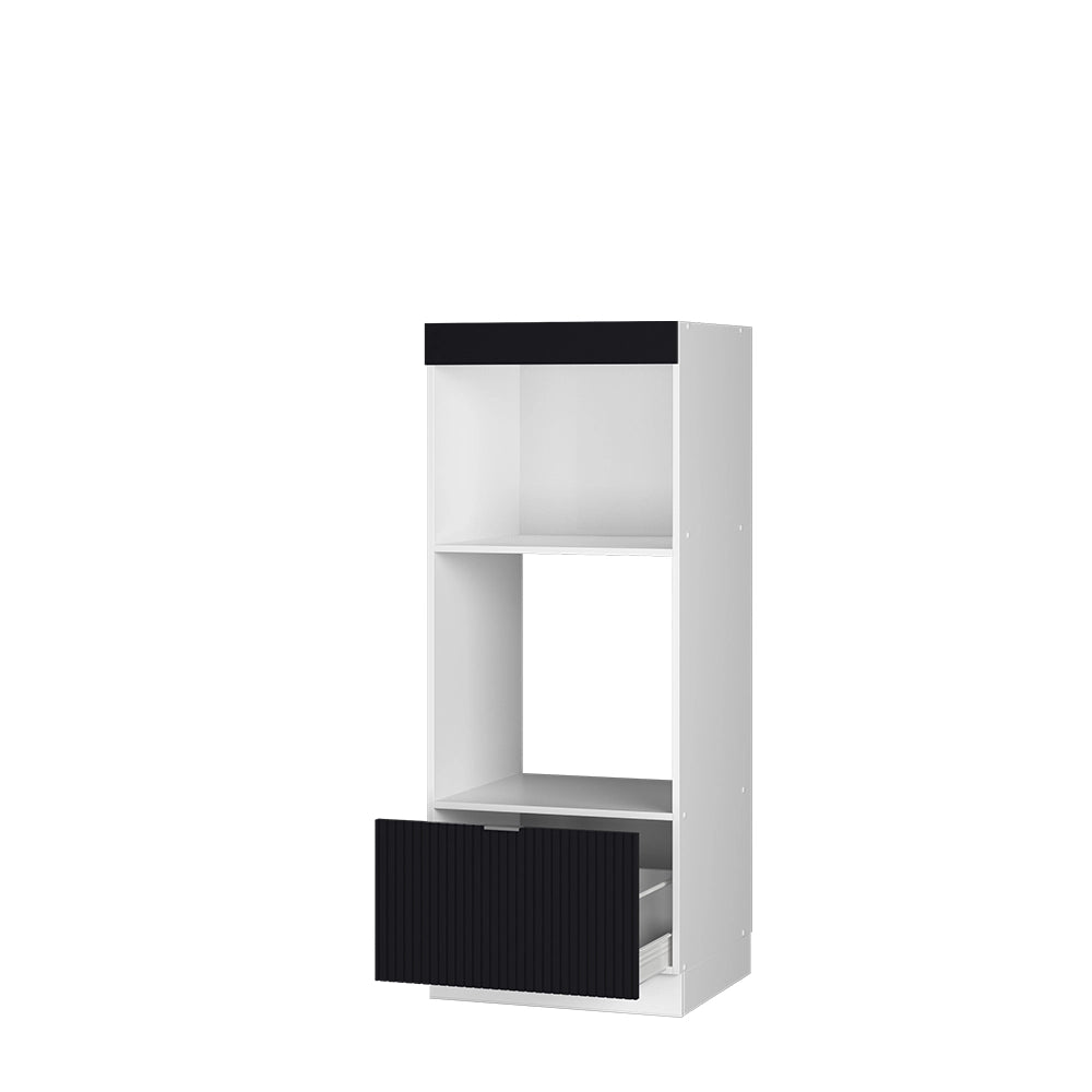 Vicco Set mobili bagno Nero a righe 60 cm aperto