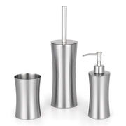 Set accessori bagno 3 pezzi in acciaio inox satinato Lunar