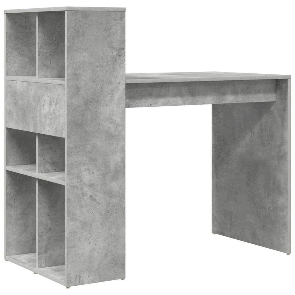 Scrivania | Tavolo da Ufficio Grigio cemento 108 x 55 x 103.5 cm Legno multistrato