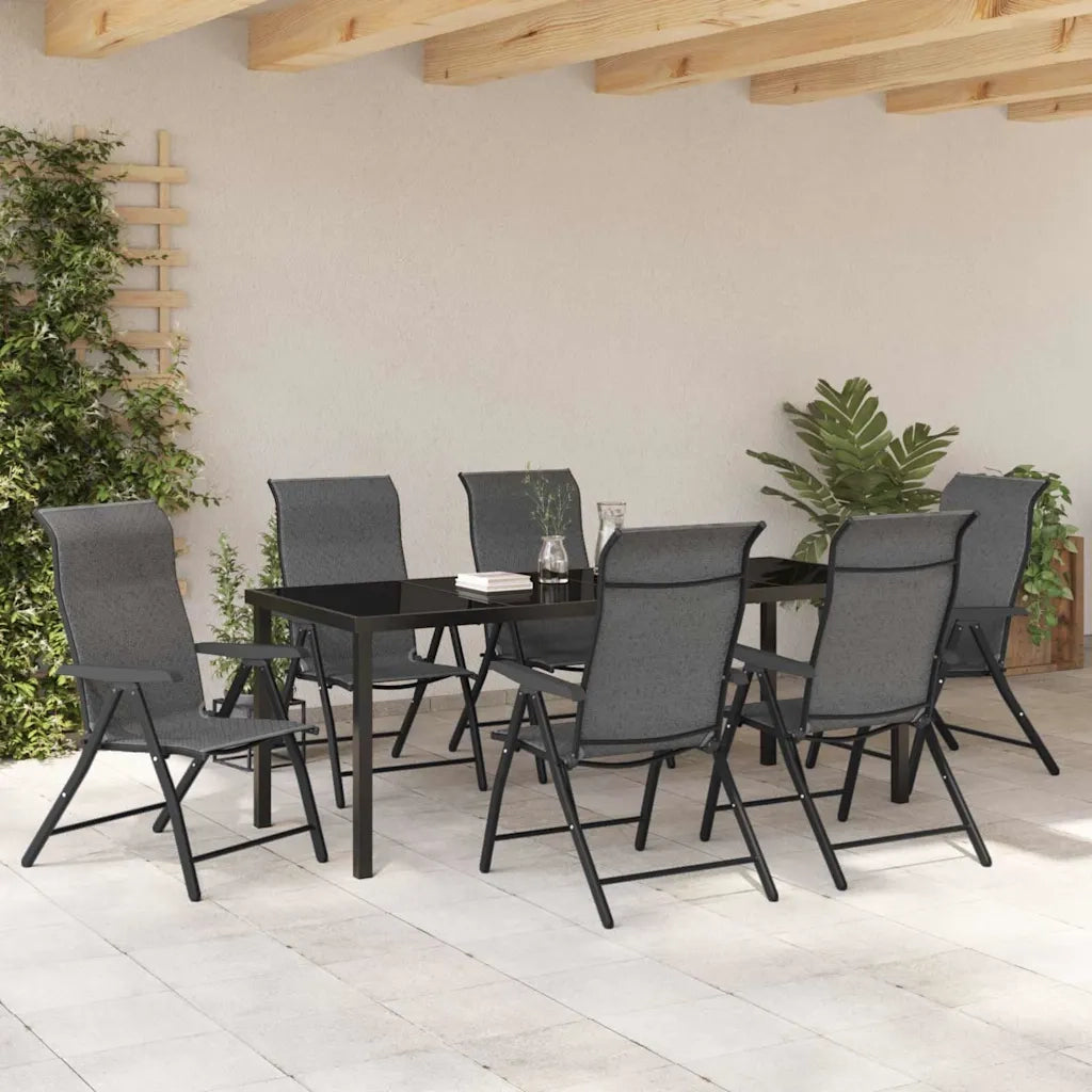 Set da Pranzo per Giardino 7 pcs Grigio 3379280