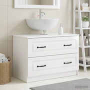 Armadio per Lavabo da Bagno UTRECHT Bianco Lucido 897679