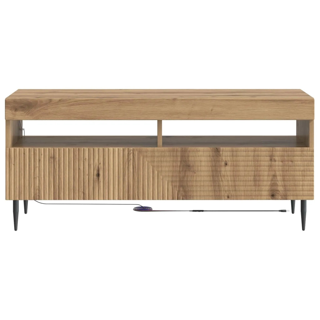 Mobile TV LED Rovere Artigianale Legno ingegnerizzato 896994