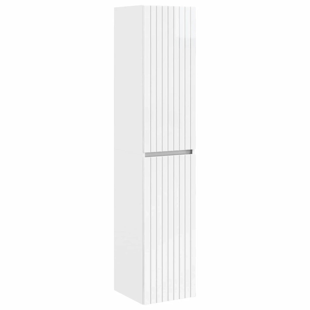 Set di mobili per il bagno 3 pz Bianco Lucido 3406087