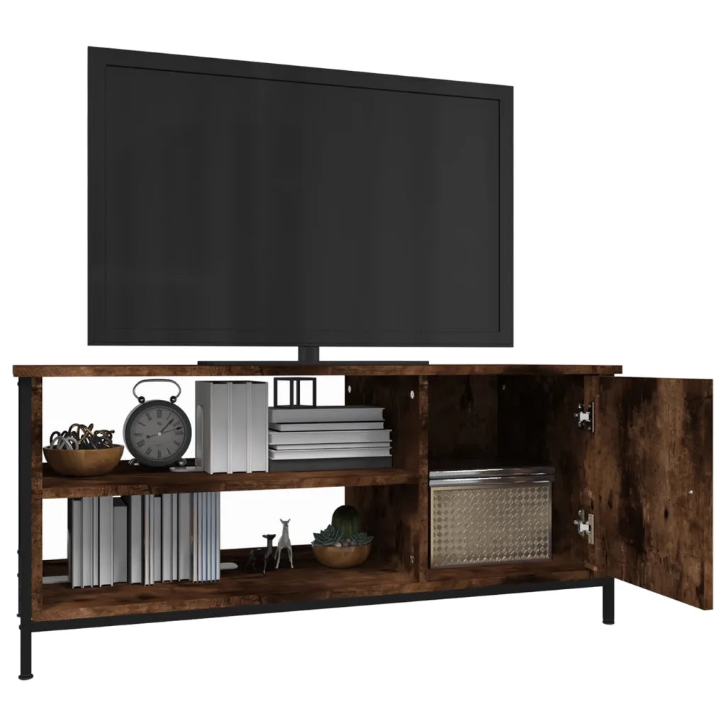 Mobile TV Rovere Fumo 100x40x45 cm in Legno Multistrato