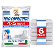Telo Copritutto 6 PZ 4x5m AkitaInk Protettivo Multiuso