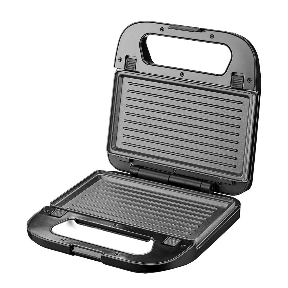 Trade Shop - Piastra Tostiera Elettrica 3in1 Con 3 Piastre Antiaderente Intercambiabili 750w Salvaspazio -