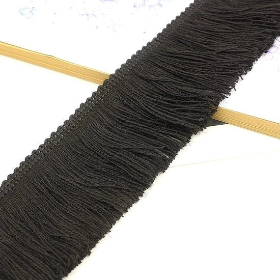 Banda decorativa 5 cm - Frange in cotone tessuto a maglia - 2 Metri