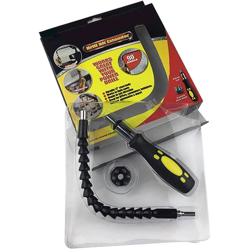 Trade Shop - Cacciavite Con Estensione Flessibile E Con Punte Di Ricambio 8 In 1 -
