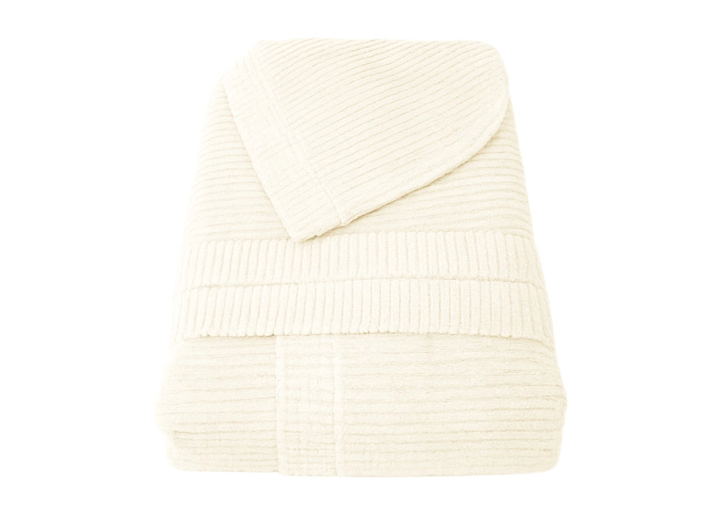 Accappatoio Con Cappuccio In Morbida Spugna Mod. Boutique Tinta Unita Crema - M-L - Crema