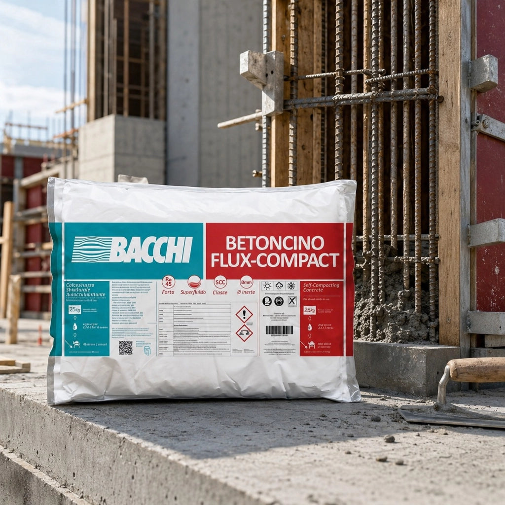 Bacchi betoncino flux-compact betoncino colabile e autocompattante 25 kg