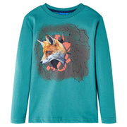 Maglietta da Bambino a Maniche Lunghe Acqua Scuro 116cod mxl 108392