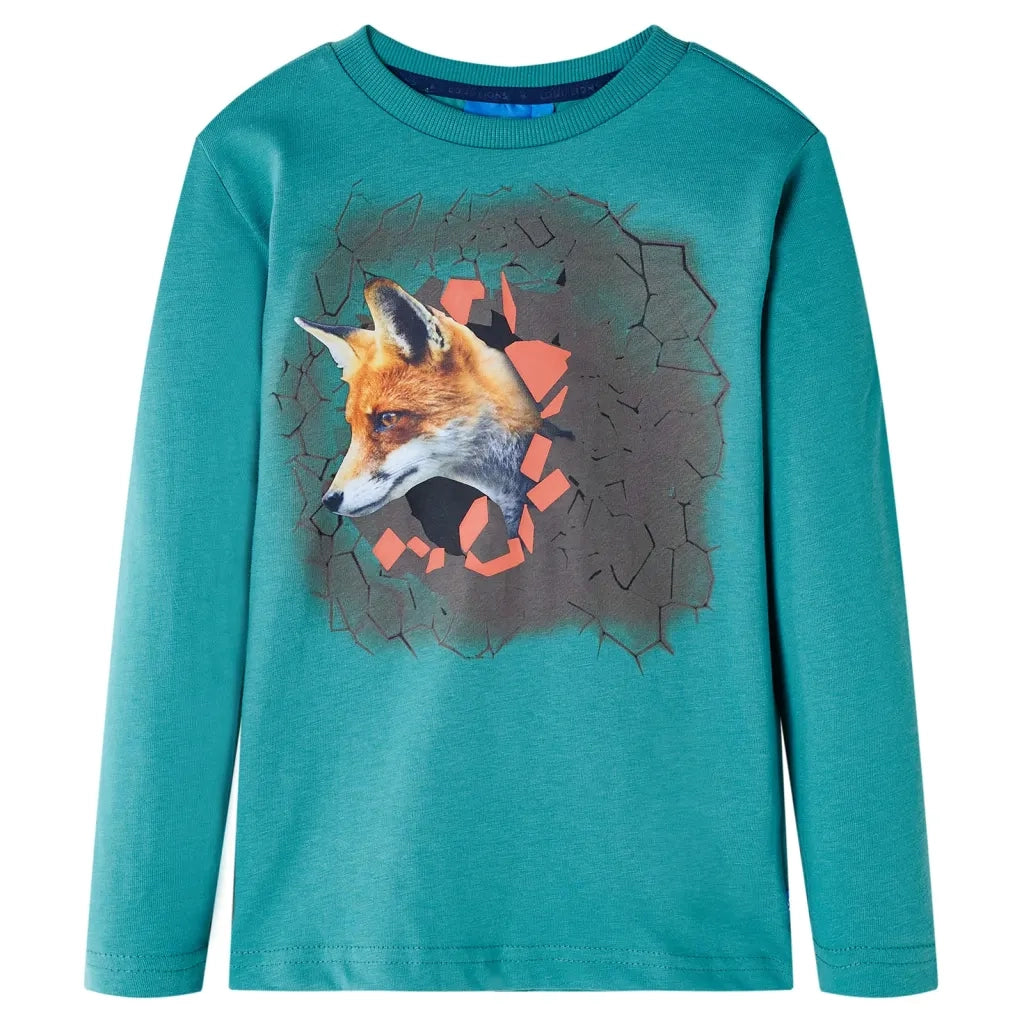 Maglietta da Bambino a Maniche Lunghe Acqua Scuro 116cod mxl 108392