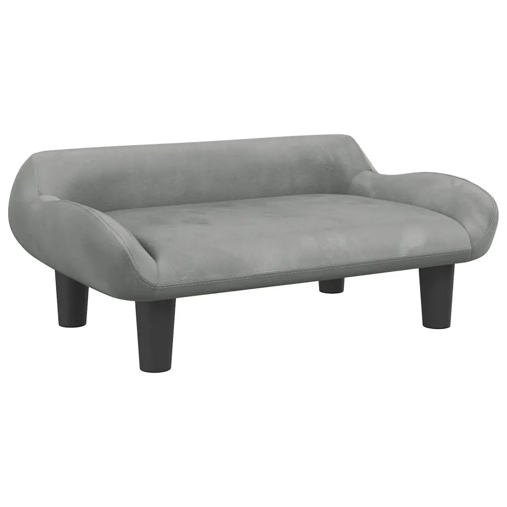Lettino per Cani Grigio Chiaro 70x40x24 cm in Vellutocod mxl 71197