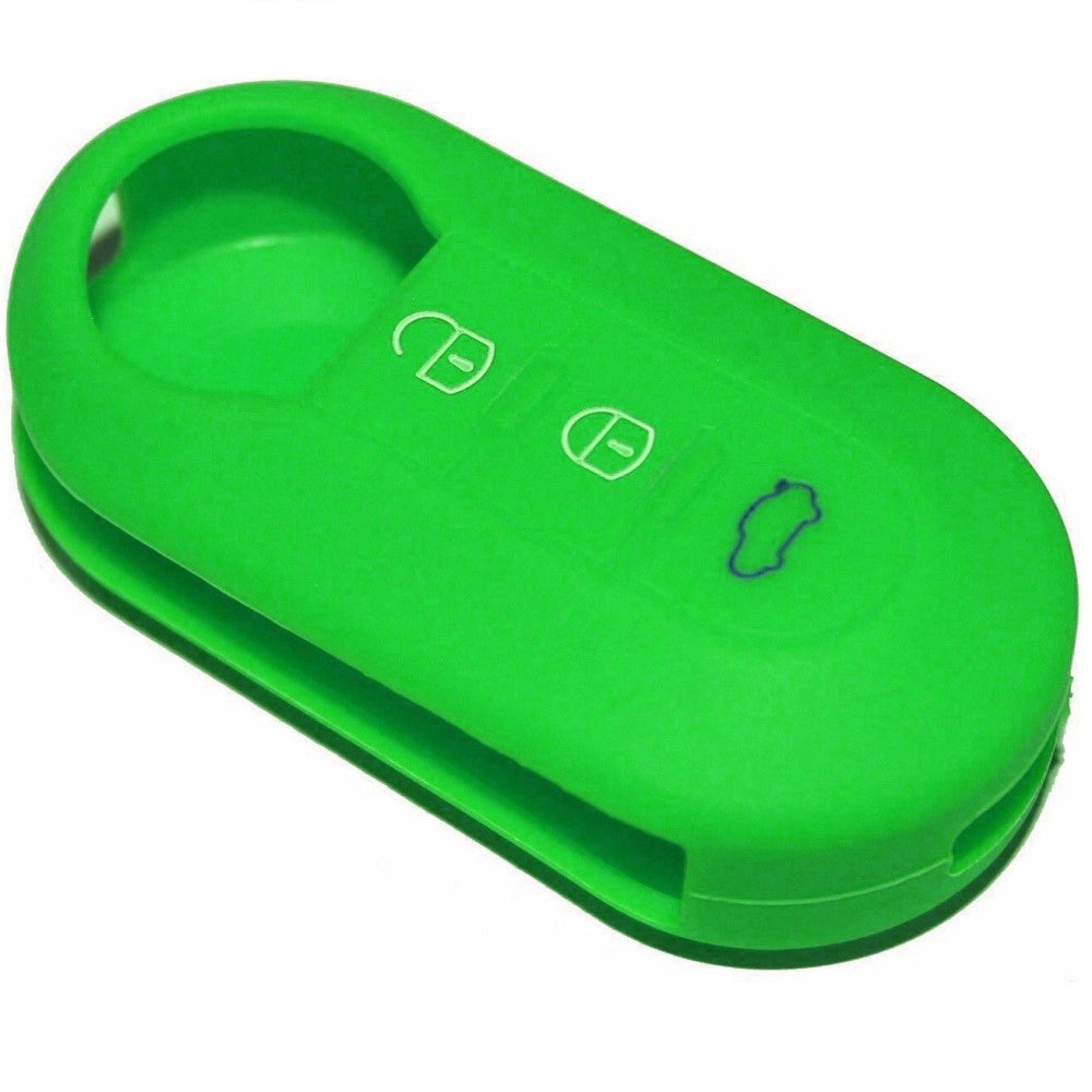 Trade Shop - Cover Chiave Guscio Fiat 500 Punto Evo Panda Bravo Telecomando 3 Tasti Verde -