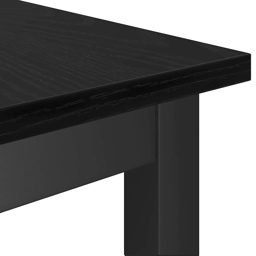 Panchina da pranzo 2 pcs Rovere Nero 100 x 32,5 x 48,5 cm 873751