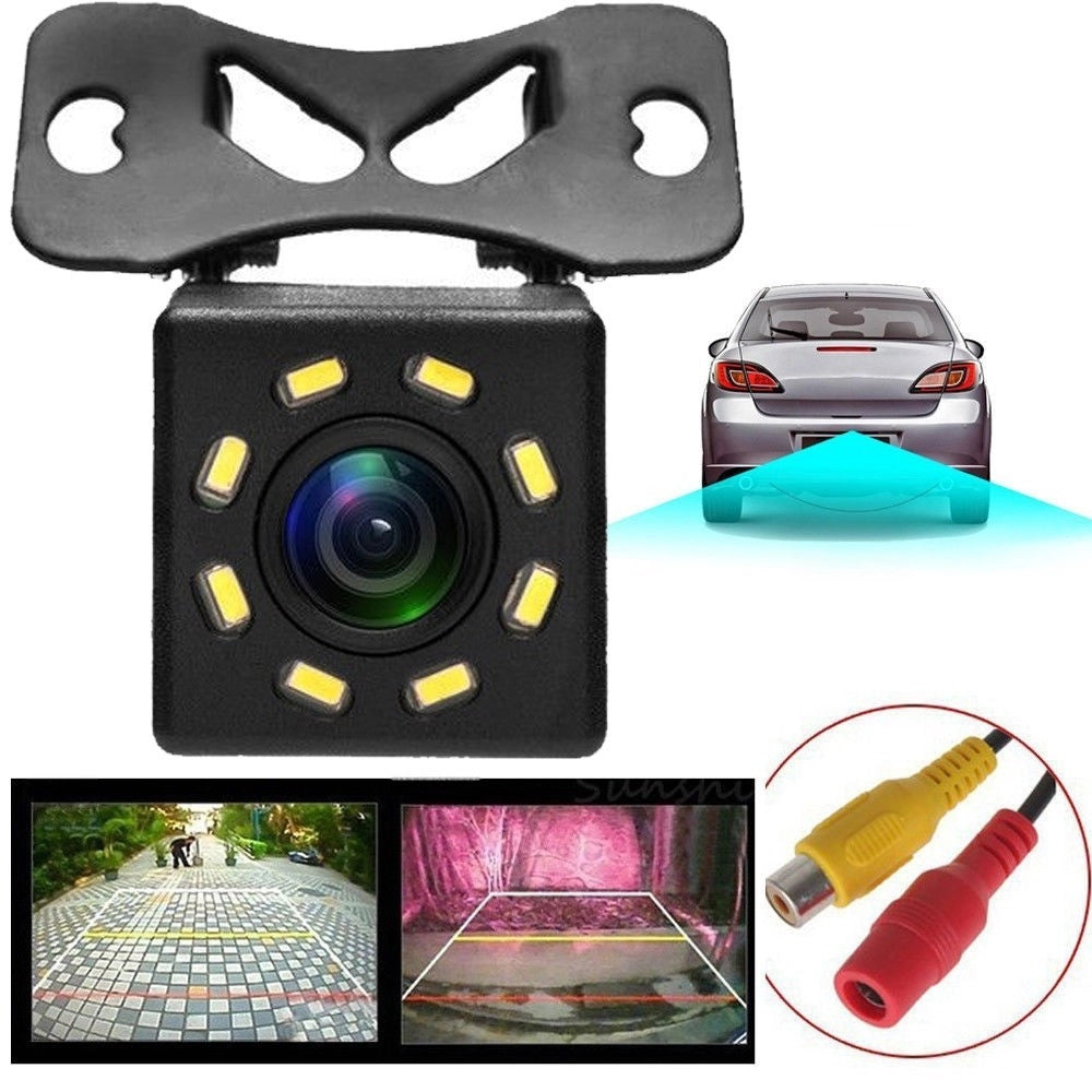 Trade Shop - Camera Telecamera Retromarcia Auto Camper 8 Led 170° 420tvl Con Staffa -