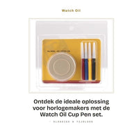 Set di Olio per Orologi Professionale - 4 Stifami di Olio - Coperchio di Plastica Duratura - Attrezzatura per Orloghi - 3 Livelli di Olio - Facile da Utilizzare