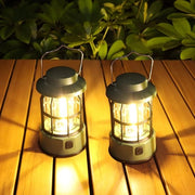 Lampada da campeggio verde, 2-pack, regolabile, portatile, IPX4 impermeabile, adatta per il campeggio, la mancanza di corrente e le emergenze.