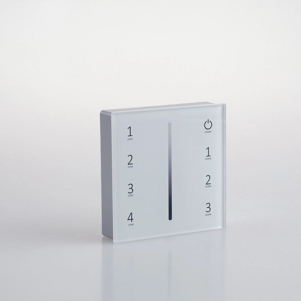 WALLPAD RF 2,4G CONTROLLO DIMMER VARIALUCE 4 ZONE 1 CANALE 8,6X8,6X3,6CM