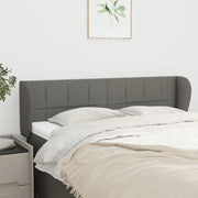 Testiera ad Orecchio-Testata con Orecchie Grigio Scuro 147x23x78/88 cm in Tessuto 821202