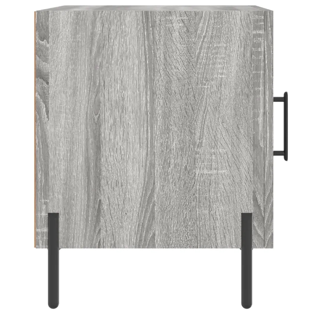 Comodini 2 pz Grigio Sonoma 40x40x50 cm in Legno Multistrato 827593
