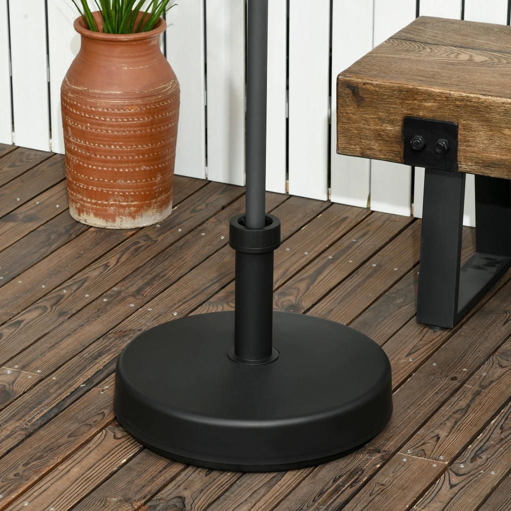 Base per Ombrellone da Giardino in Plastica PP ¨C zephmum ¨C 45x33 cm Nero