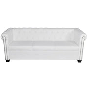 Divano letto a 3 posti letto per gli ospiti trasformabile divano letto per soggiorno letto pieghevole casa da interno pelle sintetica bianca 02_0018853