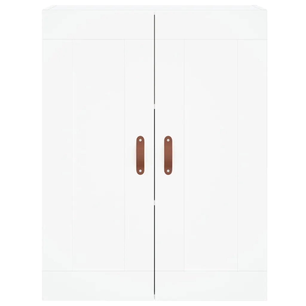 Credenza-Buffet-Armadio da cucina Bianca 69,5x34x180 cm in Legno Multistrato 662084
