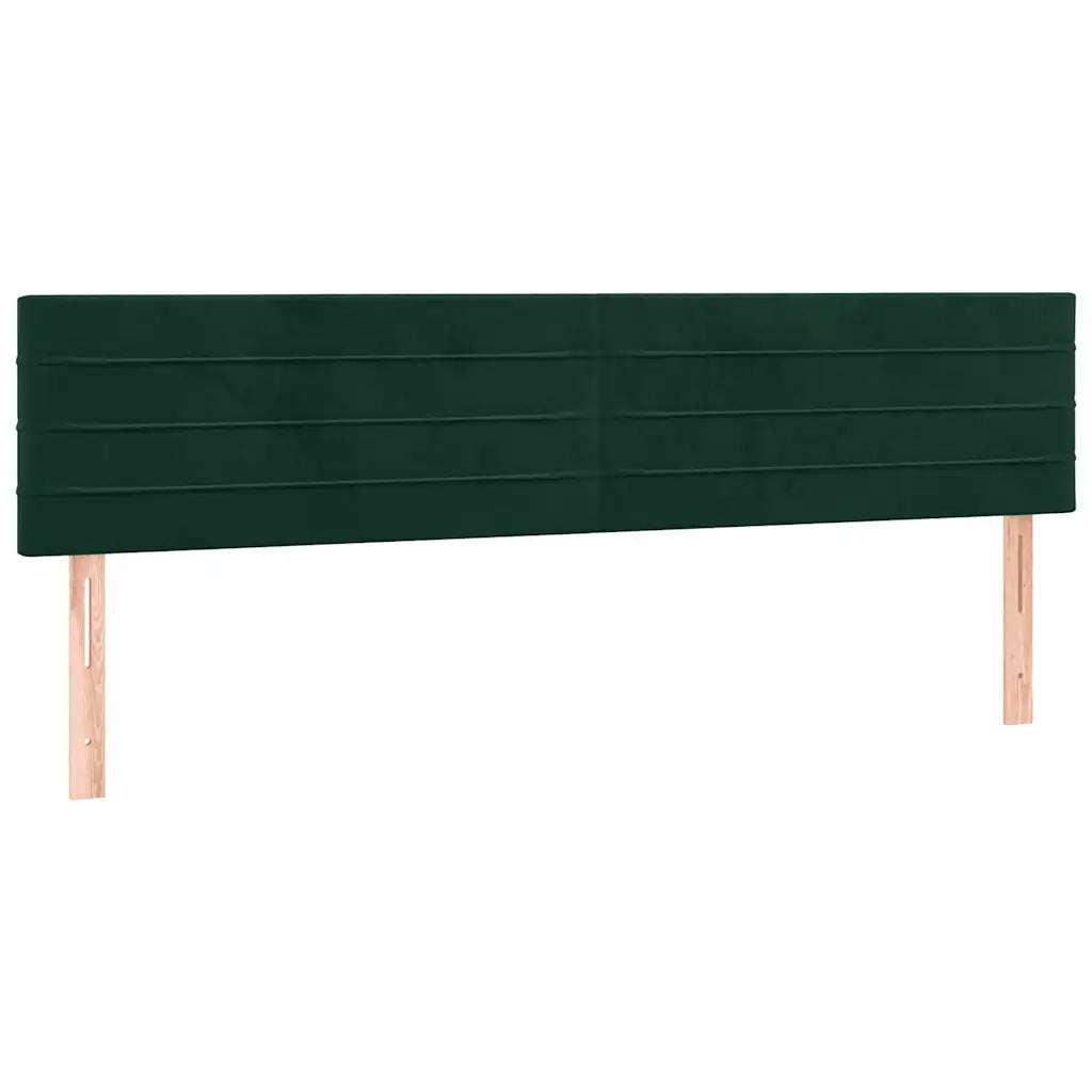 Letto a Molle con Materasso e LED Verde Scuro 160x200cm Velluto cod mxl 67731