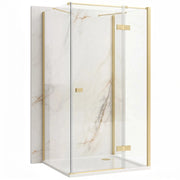 Cabina Doccia Rea Atlas 80x90 Brush Gold destra
