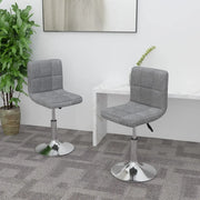 Sedie da Pranzo Girevoli 2 pz Grigio Chiaro in Tessuto cod mxl 67324