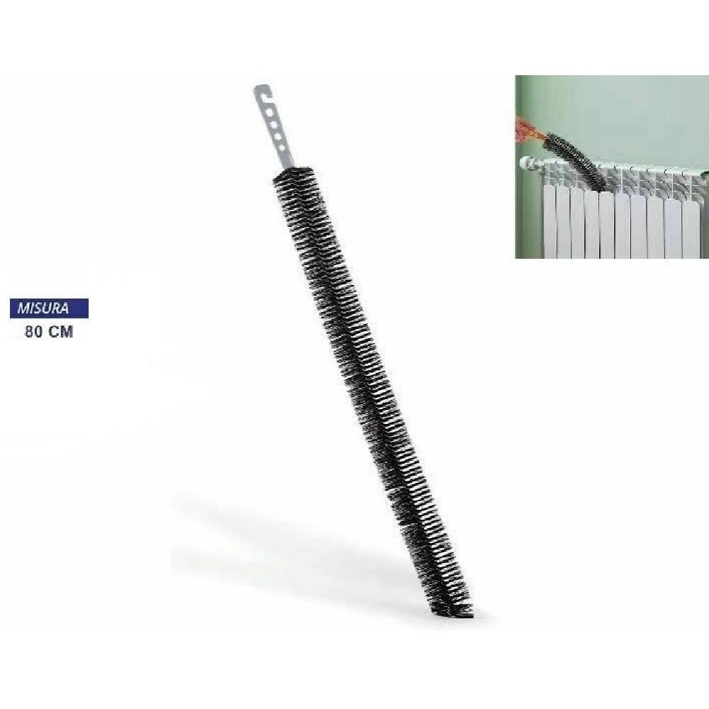 Trade Shop - Spazzola Pulisci Termosifone Pulitermo Scovolo Pulizia Polvere Calorifero 80cm -