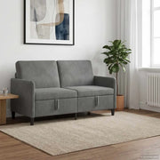 Divano con Storage Grigio Scuro 152 x 78 x 87 cm Poliestere 42036934