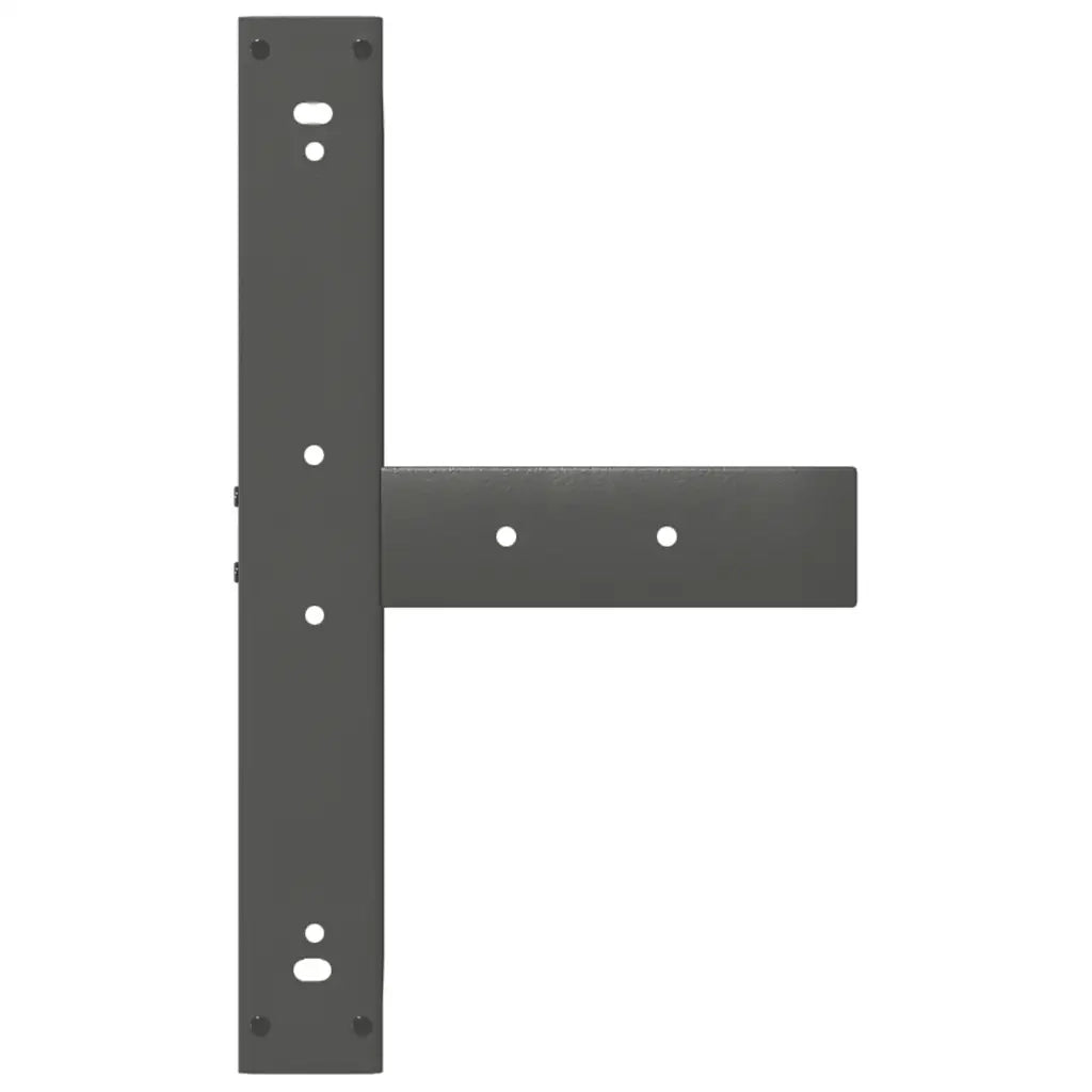 Gambe per tavolo da bar a forma di T 2 pz Antracite 60x35x(90-91) cm Acciaio