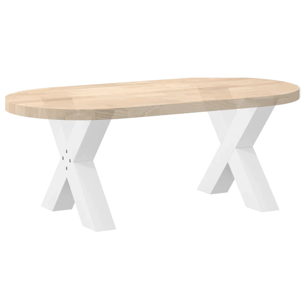 Gambe per Tavolino da Caff¨¨ a X 2 pz-Set di 2 Gamba per Tavolo Bianche 60x(42-43) cm Acciaio