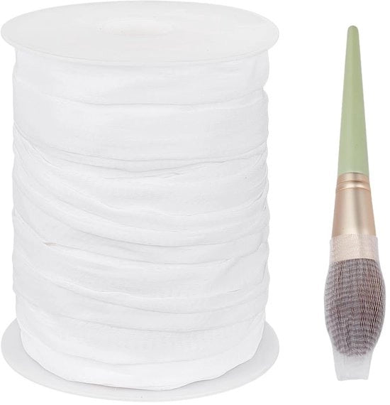 Garenklosnet 45,7 m - Bianco Rete di Filo - Precisione 15 mm - Materiale PE - Adatto per Macchine per Cucire/Bordare - Duraturo e Flessibile