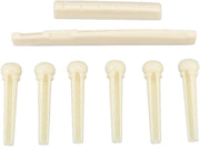 Sella in Plastica per Chitarra - Set di Ponticello - Inclusa Morsa per Chitarra - 6 Viti da Serraggio - Facile da Installare - Formato Compatto - Ponticello per Chitarra
