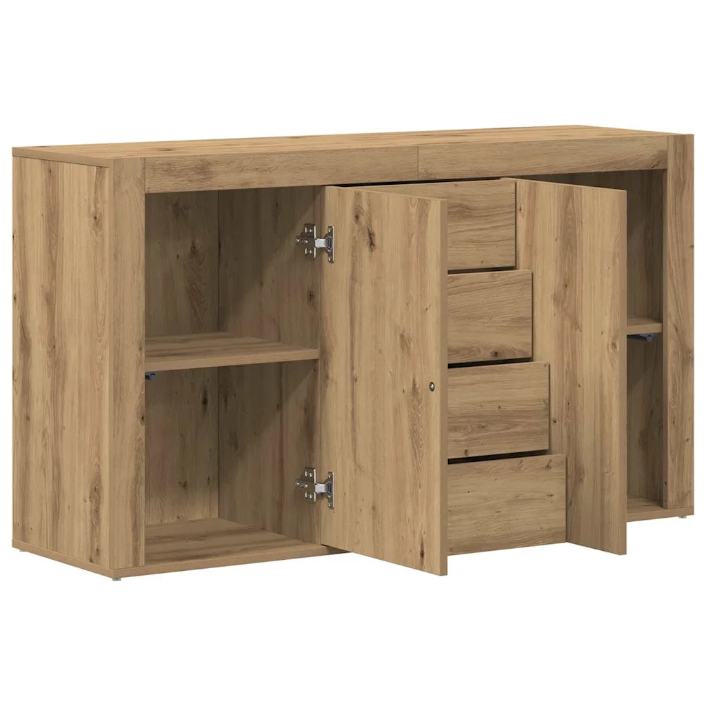 Credenza | Madia | Buffet da pranzo | Armadio da pranzo Rovere artigianale 120 x 36 x 69 cm Legno multistrato