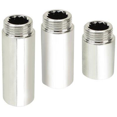 PROLUNGA MF OTTONE CROMATO - 1/2MF + MM 20- 10 pezzi