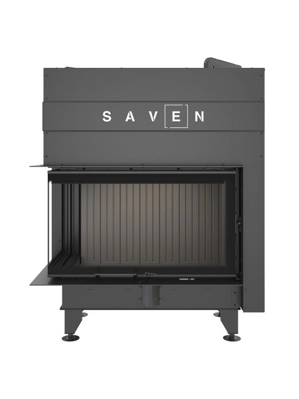 Caminetto ad angolo Nero Inserto Apertura sinistra Energy Up 85x50x47 (17,0 kW) ECO