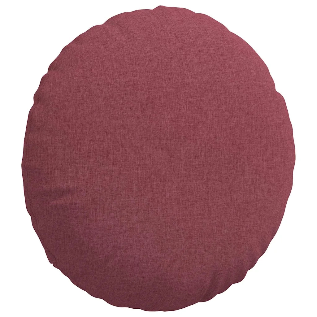 Cuscini per Seduta 2 pcs Rosso Vino Ø60 x 21 cm Tessuto